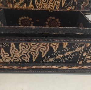 Jewelry box with beautiful details and color made in Jamaica
